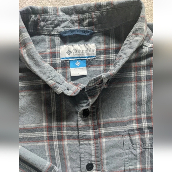 Columbia Men's Shirts Long Sleeve Button Up Plaid Prints Outdoor Size L & LT. - Picture 4 of 12